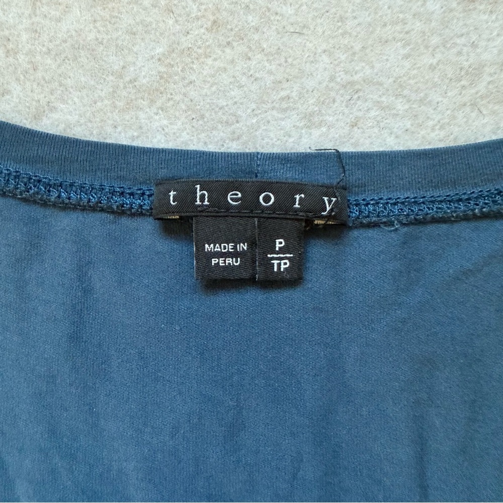 Theory Dark Slate Blue Fitted Long Sleeve - Picture 2 of 7